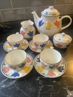 Vintage “Nicole” pattern Tea Set by Johnson Brothers